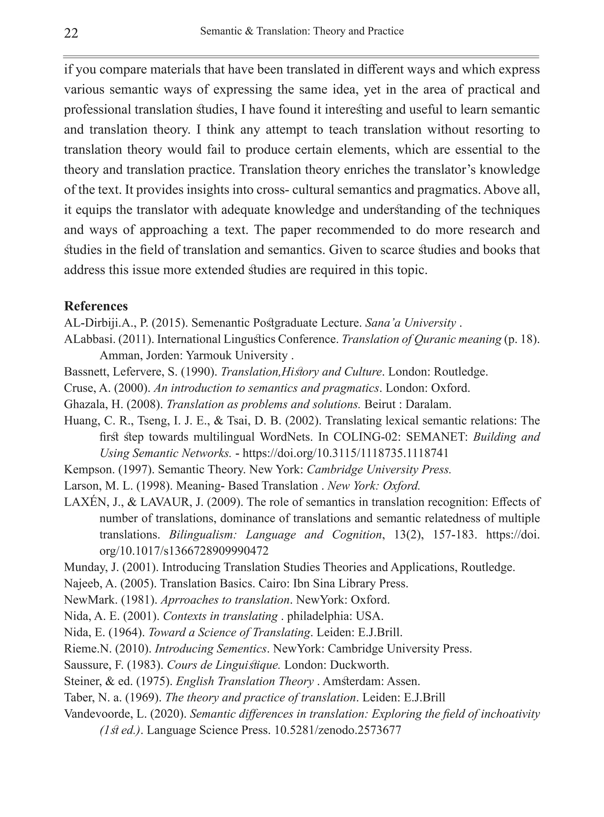 Translation And Semantics Pdf