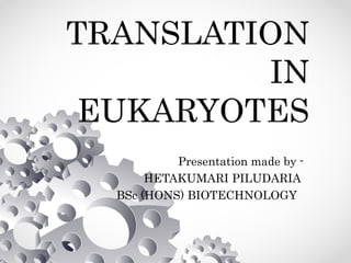Presentation made by -
HETAKUMARI PILUDARIA
BSc (HONS) BIOTECHNOLOGY
 