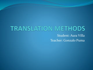 Student: Aura Villa
Teacher: Gonzalo Puma
 