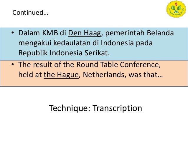 Translation of indonesian cultural aspects into english Translation of indonesian cultural aspects into english