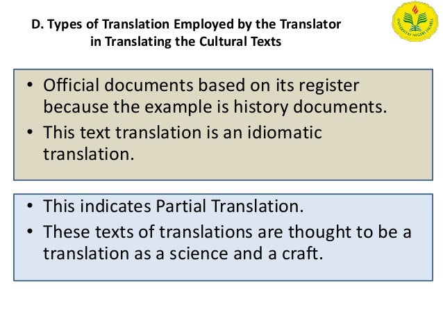 Translation Of Indonesian Cultural Aspects Into English