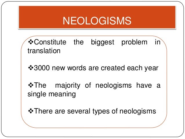 The Ways of Translation Neologisms