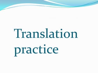 Translation practice 