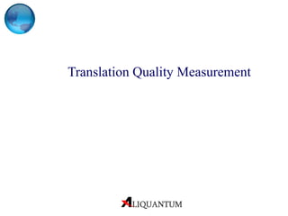 Translation Quality Measurement 