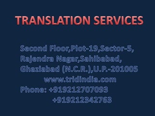Translation services india