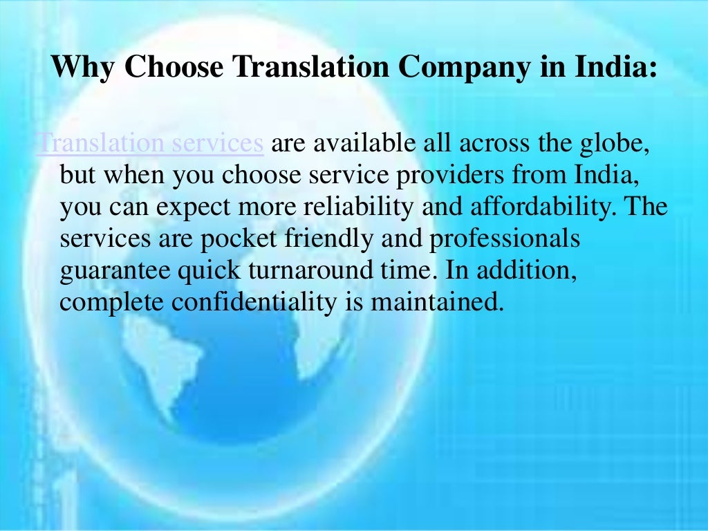 Translation Company In India can Best Suffice Your Requirements