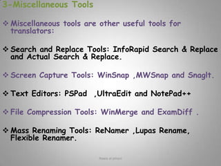 Search engines use Boolean operators to search the selected terms through the web d) Specialized DatabasesA lot of information, that cannot be retrieved by search engines, can be retrieved by “Invisible Web” or specialized database.