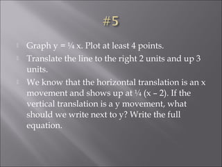 Translations of linear functions | PPT