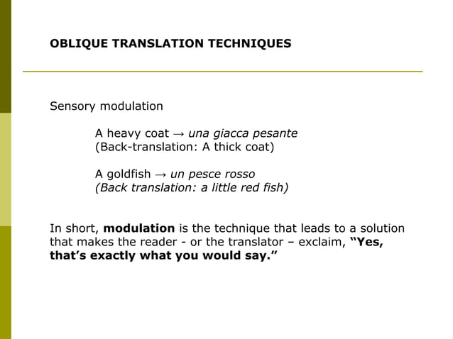 presentation on translation techniques and peculiarities of terms
