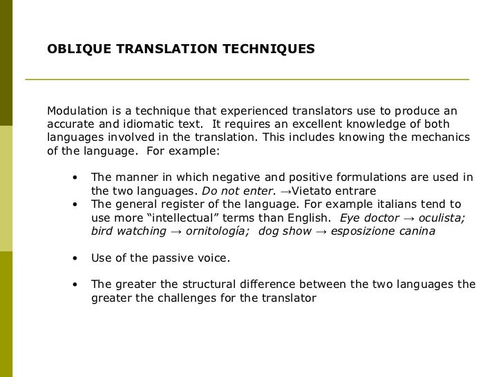 Translation techniques presentation