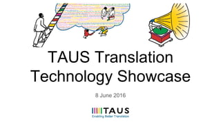 TAUS Translation
Technology Showcase
8 June 2016
 