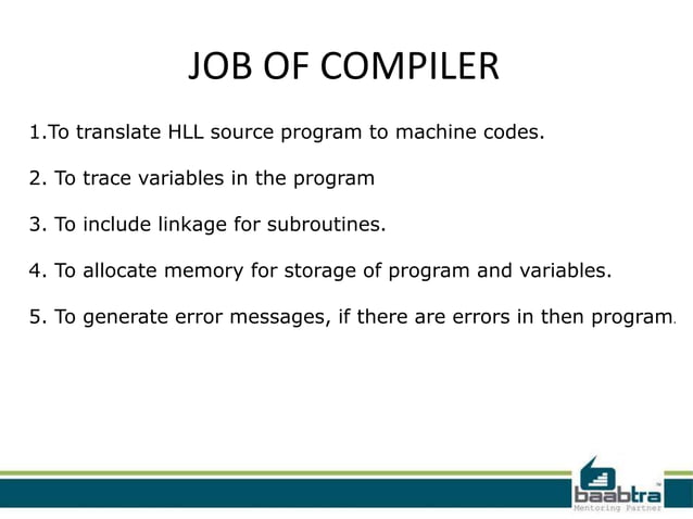 Translators(Compiler, Assembler) and interpreter | PPTX