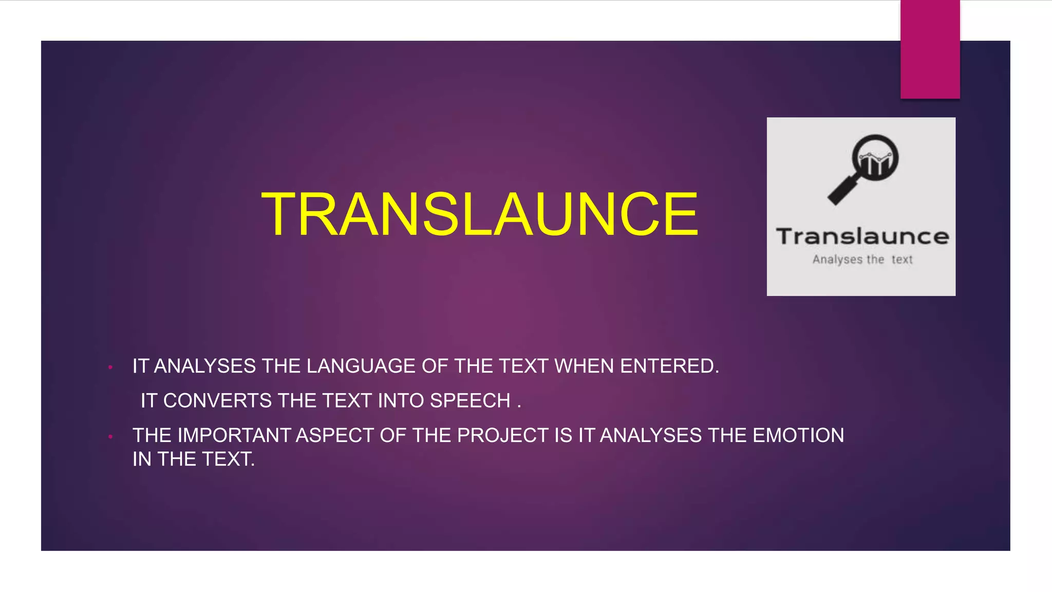 Translaunce ppt