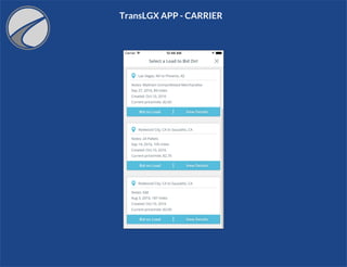 TransLGX APP - CARRIER
 