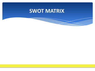 SWOT MATRIX
 