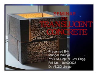 Translucent concret | PDF