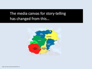 The media canvas for story-telling has changed from this…Image: Gary Hayes www.personalizedmedia.com