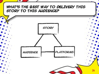 What’s the best way to delivery this
story to this audience?




                                       26
 
