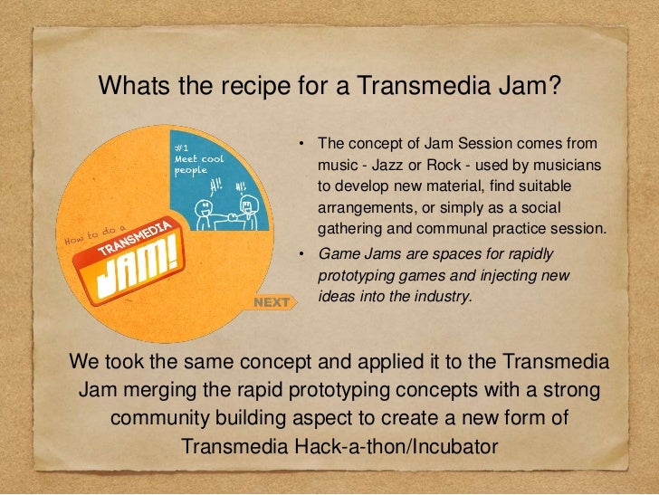 Transmedia jam presentation july 30 2012