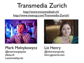 Transmedia Zurich - World Building Slide 30
