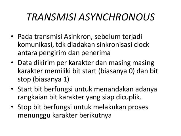 Transmisi Asynchronous Dan Synchronous