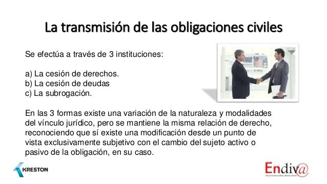 Transmisión de las obligaciones