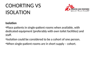 Isolation Cohorting Table This is TRANSMISSION-BASED PRECAUTIONS.ppt