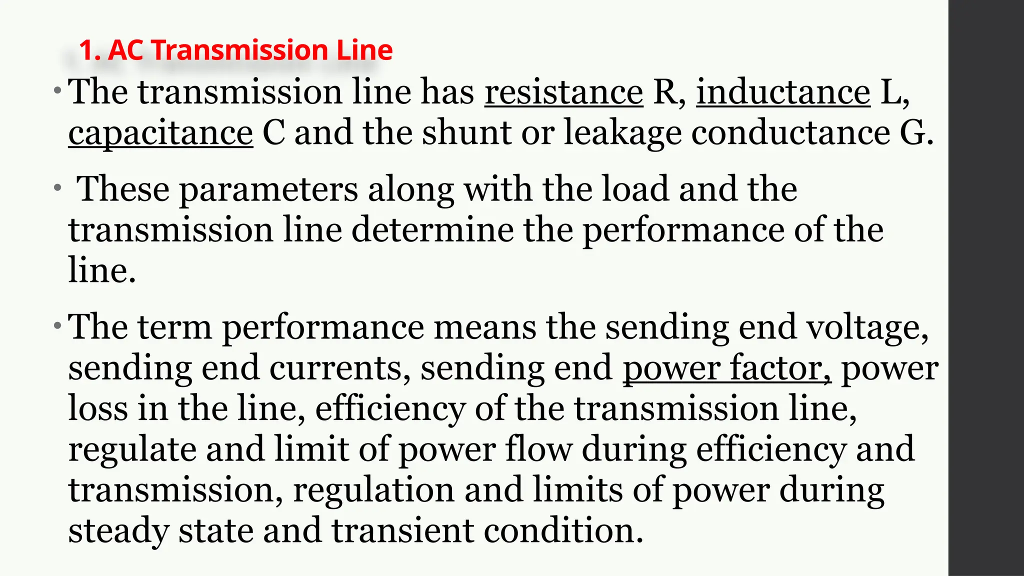 Transmission and distribution Typical outline of an ac transmission and ...