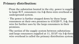 Transmission and distribution Typical outline of an ac transmission and ...