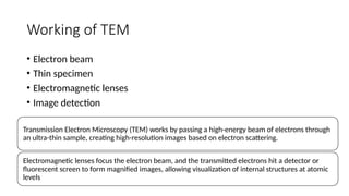 Comprehensive Overview of Transmission Electron Microscopy (TEM) and ...
