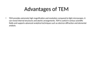 Comprehensive Overview of Transmission Electron Microscope (TEM ...