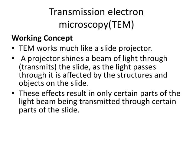 transmission electron microscopy how tem works