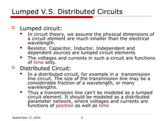 Transmission_line modelling and Analysis.ppt | Physics | Science