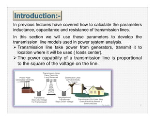 Transmission line: Line parameters & performence. | PDF