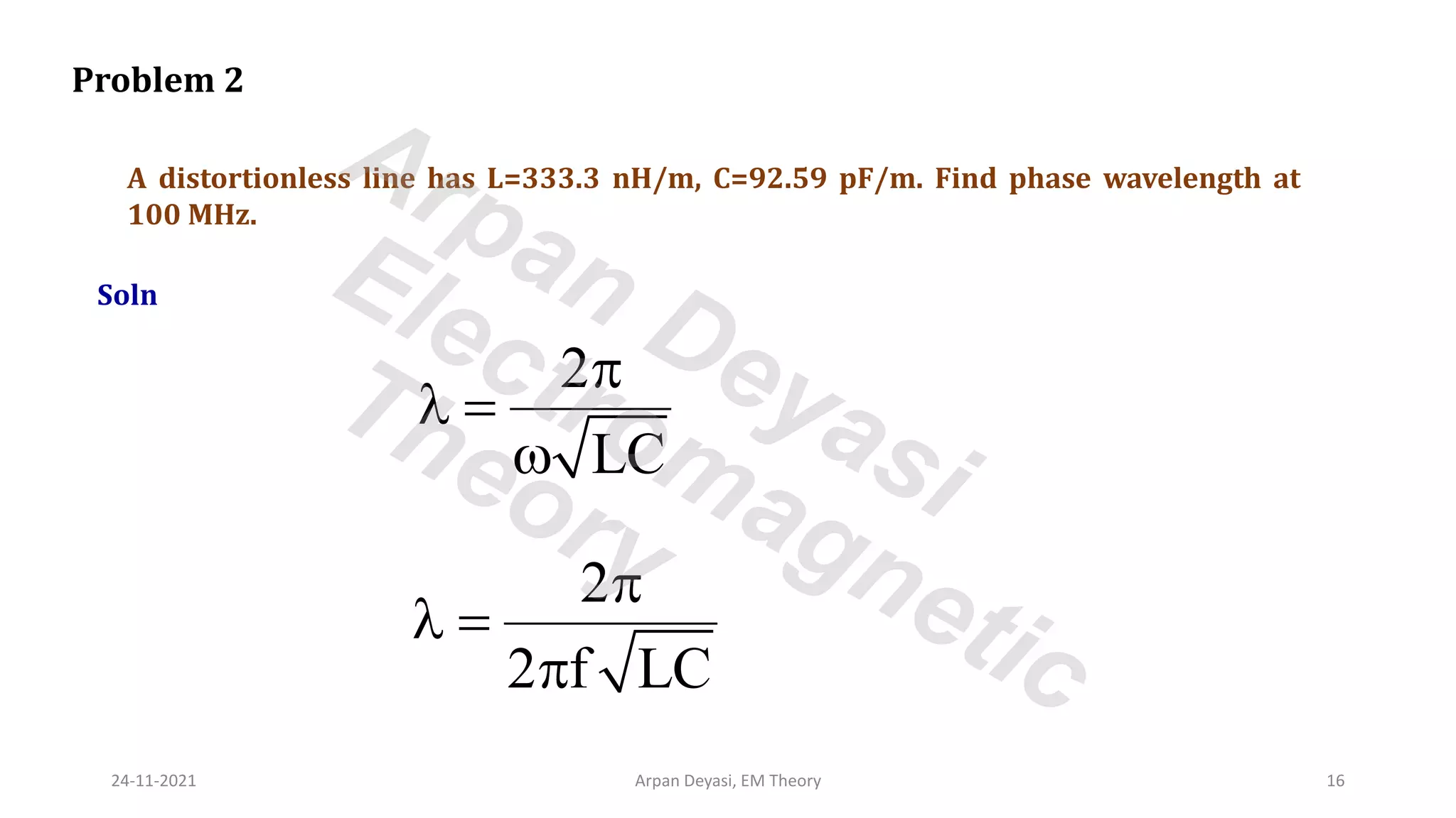 Distortionless Transmission Line | PDF
