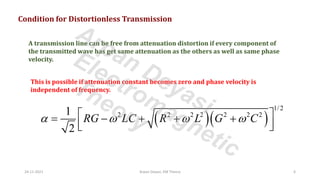 Distortionless Transmission Line | PDF