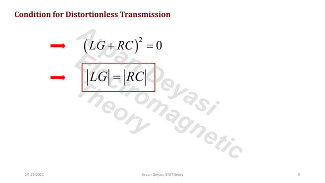 Distortionless Transmission Line | PDF