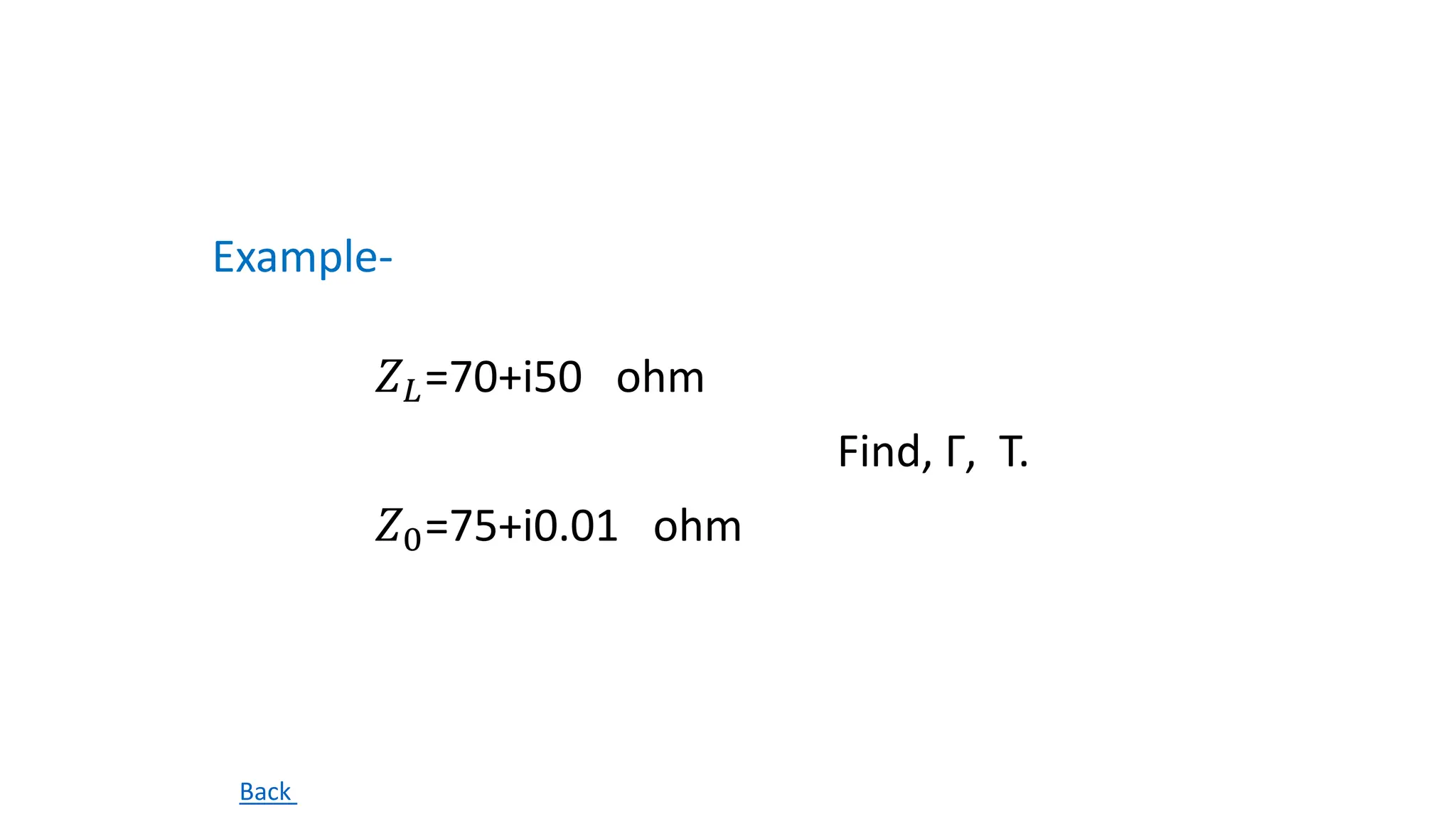 Transmission line reflection coefficient, two port S- matrix examples ...