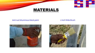Transmission Line Tower - Leg Protection - Anti Rust Black Bitumen ...