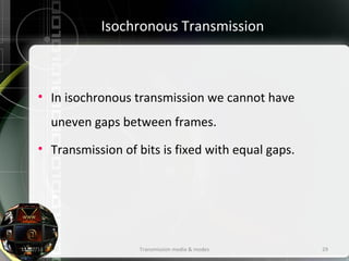 Transmission modes & medias networking | PPT