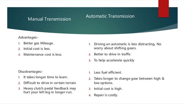 advantages of automatic transmission
