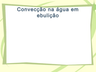 Convecção na água em
ebulição
 