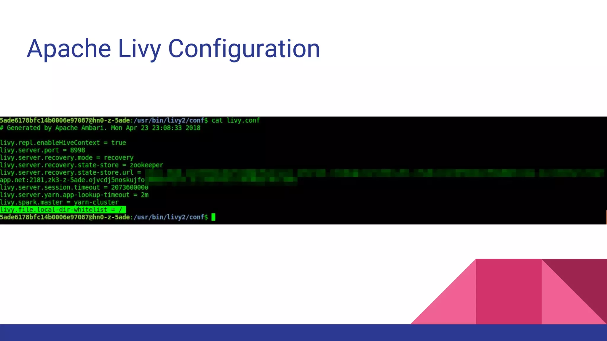 Apache Livy Configuration
 