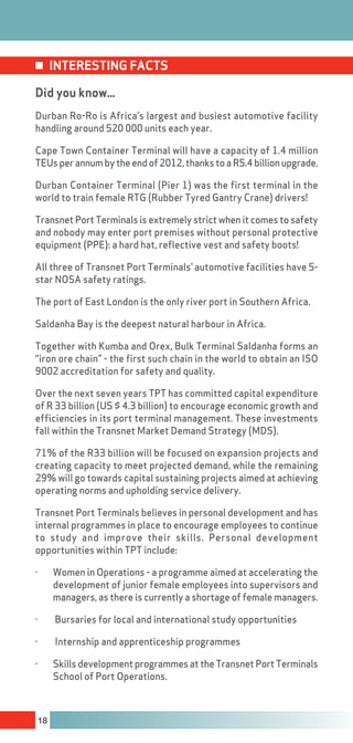 Transnet port terminals careers brochure
