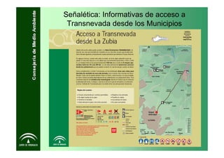 Señalética: Informativas de acceso a
 Transnevada desde los Municipios
 