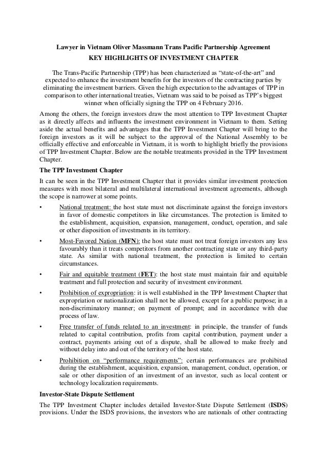 lawyer in vietnam oliver massmann trans pacific partnership agreement investment partnership agreement