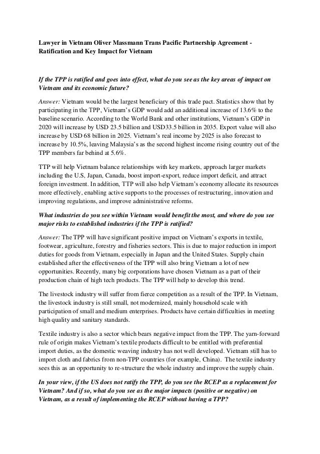 lawyer in vietnam oliver massmann trans pacific partnership agreement partnership agreement
