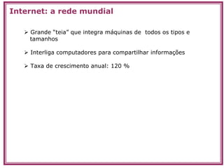 Transpa Redes, Internet