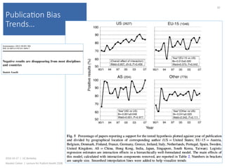 Publica(on Bias
Trends…
2016-10-17		|		UC	Berkeley	
Alasdair	Cohen		|		Lecture	for	Publich	Health	250B	
82	
 