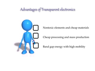 Nontoxic elements and cheap materials
Cheap processing and mass production
Band gap energy with high mobility
 